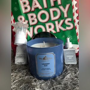 **BBW Laundry Day 3 Wick Candle, Wallflower & Refill